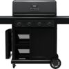 Charbroil 463279224 Pro Series with Amplifire Infrared Technology 4-Burner Propane Gas Grill and Griddle Cabinet, Black
