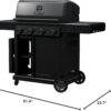 Charbroil 463279224 Pro Series with Amplifire Infrared Technology 4-Burner Propane Gas Grill and Griddle Cabinet, Black