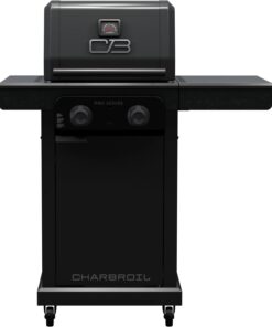 Charbroil 463676724 Pro Series with Amplifire Infrared Technology 2-Burner Propane Gas Grill and Griddle Cabinet, Black