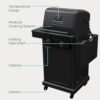Charbroil 463676724 Pro Series with Amplifire Infrared Technology 2-Burner Propane Gas Grill and Griddle Cabinet, Black