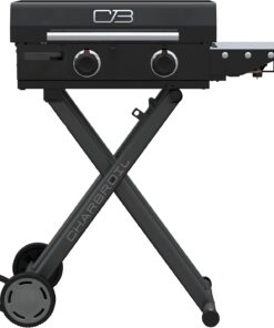 Charbroil® 463711223 22" Performance Series™ Folding Cart 2-Burner Portable Propane Gas Griddle, Black