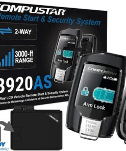 Compustar All-in-One CS8920-AS 2-Way Interactive LCD Remote Starter Kit & Alarm System (Up to 3,000-FT Range)