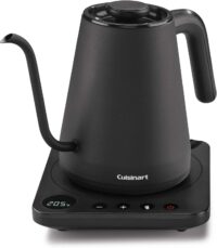 Cuisinart GK-1 Digital Goose Neck Kettle, Precision Gooseneck Spout Designed, Stainless Steel Black