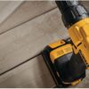 DEWALT 20V Max Cordless Drill Driver Set, 2 Speed, High Performance Motor, Includes 2 XR 1.3Ah Li-Ion Batteries, Charger and Contractor Bag (DCD771C2)