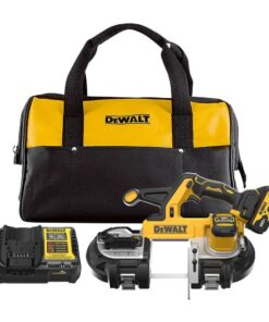 DEWALT DCS378P1 20-Volt MAX Lithium-Ion 3-3/8 in. Cordless Band Saw with 5 Ah Battery, Charger and Bag