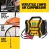 DEWALT DXAEPS14-Type2 2000 Peak Battery Amp 12V Automotive Battery Booster Jump Starter/Power Station with 120 PSI Compressor, 500W AC Power Inverter, and 15W USBa & 25W USB Ports