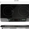 Duxtop LCD Portable Double Induction Cooktop 1800W Digital Electric Countertop Burner Sensor Touch Stove, 9620LS/BT-350DZ