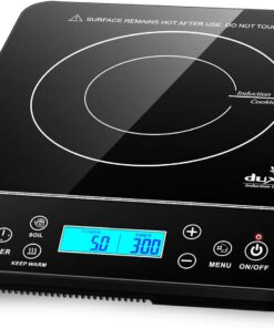 Duxtop Portable Induction Cooktop, Countertop Burner Induction Hot Plate with LCD Sensor Touch 1800 Watts, Black 9610LS BT-200DZ