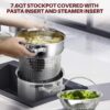 Duxtop Professional Stainless Steel Induction Cookware Set, 19PC Kitchen Pots and Pans Set, Heavy Bottom with Impact-bonded Technology
