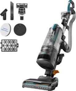 Eureka FlexReach Plus Bagless Upright Vacuum Cleaner for Home,Pet Vacuum for Carpet and Hard Floor, Lift-Up Vacuum with Flooring Type Sensor, HEPA Filter,Anti-Tangle, NEU652, Green