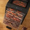 Excalibur Electric Food Dehydrator Performance Series 10-Tray with Adjustable Temperature Control Includes Stainless Steel Drying Trays Glass Door Top View Window and LED Display Progress Bar, Black