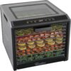 Excalibur Electric Food Dehydrator Performance Series 10-Tray with Adjustable Temperature Control Includes Stainless Steel Drying Trays Glass Door Top View Window and LED Display Progress Bar, Black