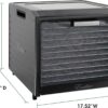 Excalibur Electric Food Dehydrator Performance Series 10-Tray with Adjustable Temperature Control Includes Stainless Steel Drying Trays Glass Door Top View Window and LED Display Progress Bar, Black