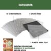 Excalibur Food Dehydrator 10-Tray Select Series for Jerky, Fruit, Vegetables, Herbs, Pet Treats, Stainless Steel with Glass Doors and 60 hour digital timer, 10-Tray, Black