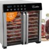 Excalibur Food Dehydrator 8-Tray for Jerky, Fruit, Vegetables, Herbs, Pet Treats, 7.2 Cu Ft Drying Space with Adjustable Temperature Control and 80 hour digital timer, 8-Tray, Stainless Steel