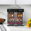 Excalibur Food Dehydrator 8-Tray for Jerky, Fruit, Vegetables, Herbs, Pet Treats, 7.2 Cu Ft Drying Space with Adjustable Temperature Control and 80 hour digital timer, 8-Tray, Stainless Steel