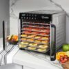 Excalibur Food Dehydrator 8-Tray for Jerky, Fruit, Vegetables, Herbs, Pet Treats, 7.2 Cu Ft Drying Space with Adjustable Temperature Control and 80 hour digital timer, 8-Tray, Stainless Steel