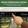 Excalibur Food Dehydrator 8-Tray for Jerky, Fruit, Vegetables, Herbs, Pet Treats, 7.2 Cu Ft Drying Space with Adjustable Temperature Control and 80 hour digital timer, 8-Tray, Stainless Steel
