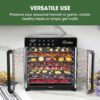 Excalibur Food Dehydrator 8-Tray for Jerky, Fruit, Vegetables, Herbs, Pet Treats, 7.2 Cu Ft Drying Space with Adjustable Temperature Control and 80 hour digital timer, 8-Tray, Stainless Steel