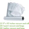 FoodSaver Vacuum Sealer Machine and Express Vacuum Seal Bag Maker with Sealer Bags and Roll and Hendheld Vacuum Sealer for Airtight Food Storage and Sous Vide, Black