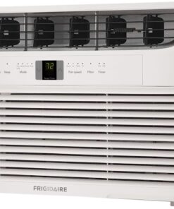 Frigidaire 6,000 BTU Window Air Conditioner and Dehumidifier, 115V, Cools up to 250 Sq. Ft. for Apartment, Dorm Room, Small/Medium Rooms, with Remote Control, White