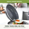 GreenPan 17 Piece Nonstick Swift Cookware Set, Ceramic PFAS-Free Pots & Pans with Lids, Dishwasher & Oven Broiler Safe to 600F, Kitchen Cooking Set, Sauce, Saute, Stock, Griddle, Frying Pans, Gray
