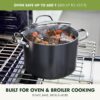 GreenPan Valencia Pro Hard Anodized Healthy Ceramic Nonstick 8QT Stock Pot with Lid, PFAS-Free, Induction, Dishwasher Safe, Oven Safe, Gray