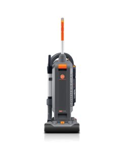 Hoover Commercial HushTone 13-Inch 2-Speed Upright Vacuum Cleaner with IntelliBelt, Quiet Bagged HEPA Filtered Professional Rated, 40-Foot Long Cord, CH54113, Gray/Orange