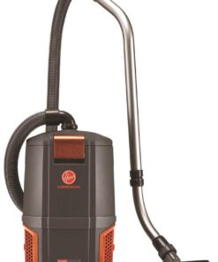 Hoover Commercial HushTone Back Pack 2 Speed Motor with HEPA Filtration and Hexaguard Technology, Extension Wand, Lightweight Design, 6 Quart, CH34006, Black/Orange