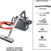 Hoover Commercial PORTAPOWER Lightweight Canister Vacuum Cleaner with Attachments, Portable Carriable Handheld Small Professional Grade Bagged, 8 Pounds, CH30000, Black