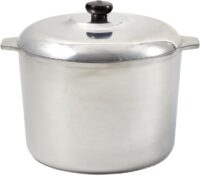 IMUSA USA Heavy Duty Cajun Aluminum Stock Pot 14 Quart, Silver