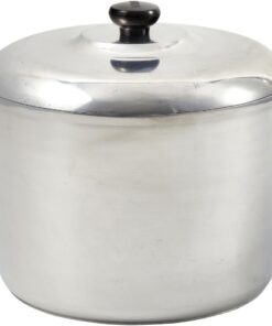 IMUSA USA Heavy Duty Cajun Aluminum Stock Pot 14 Quart, Silver