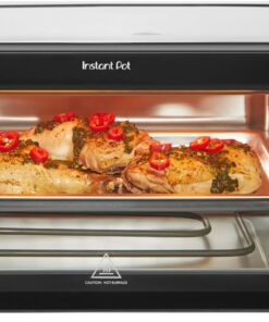 Instant Pot No Preheat Required* 6-Slice Air Fryer Toaster Oven with InstantHeat Technology, 10-in-1, Air Fry, Roast, Bake, Sear Crisp, Toast, Bagel, Broil, Dehydrate, Reheat, and Make Pizza