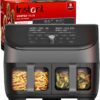Instant Pot Vortex Plus XL 8QT ClearCook Air Fryer, Clear Windows, Custom Programming, 8-in-1 Functions that Crisps, Broils, Roasts, Dehydrates, Bakes, Reheats, from the Makers of Instant Pot, Black