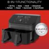 Instant Pot Vortex Plus XL 8QT ClearCook Air Fryer, Clear Windows, Custom Programming, 8-in-1 Functions that Crisps, Broils, Roasts, Dehydrates, Bakes, Reheats, from the Makers of Instant Pot, Black