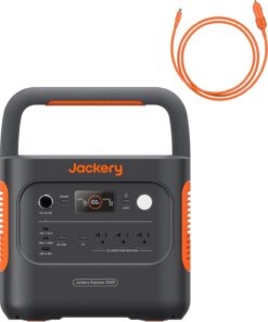 Jackery Explorer 2000 v2 Portable Power Station with Car Charging Cable, 2042Wh LiFePO4 Battery, 2200W Solar Generator