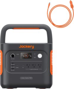 Jackery Explorer 2000 v2 Portable Power Station with Car Charging Cable, 2042Wh LiFePO4 Battery, 2200W Solar Generator