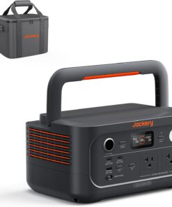 Jackery Explorer 500 v2 Portable Power Station with Carrying Bag, 512Wh LiFePO4 Battery, 500W AC/1000W Peak, Solar Generator