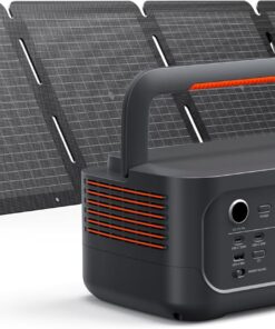 Jackery Explorer 500 v2 Solar Generator and 100W Solar Panel, 512Wh LiFePO4 Battery, 500W AC/1000W Peak, Solar Generator