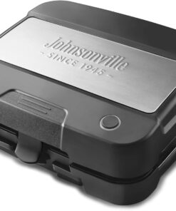 Johnsonville Sizzling Sausage Grill Plus, Indoor Electric Grill, 3 in 1 Design BTG-500 Dinner Sausage, Breakfast Links and Patties, Easy to Use, Brats, Grilling, Great Gift for the Holidays