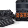 Johnsonville Sizzling Sausage Grill Plus, Indoor Electric Grill, 3 in 1 Design BTG-500 Dinner Sausage, Breakfast Links and Patties, Easy to Use, Brats, Grilling, Great Gift for the Holidays