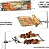 KANKA Rotisserie Grill Kit – Heavy Duty Portable Spit Roaster with Electric Motor – Works with Fire Pits, Campfires, Charcoal & Gas Grills – 22LB Capacity, Stainless Steel - Includes Carrying Bag KANKA Rotisserie Grill Kit – Heavy Duty Portable Spit Roaster with Electric Motor – Works with Fire Pits, Campfires, Charcoal & Gas Grills – 22LB Capacity, Stainless Steel - Includes Carrying Bag