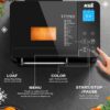 KBS Premium Convection Bread Maker Dual Heater, 17-in-1 Stainless Steel Bread Machine Ceramic Pan, Nut Dispenser,Touch Panel,2lb Loaf 3 Sizes 3 Crust Colors,Gluten-Free,Sourdough,Jam,Yogurt,53 Recipes