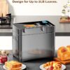 KBS Premium Convection Bread Maker Dual Heater, 17-in-1 Stainless Steel Bread Machine Ceramic Pan, Nut Dispenser,Touch Panel,2lb Loaf 3 Sizes 3 Crust Colors,Gluten-Free,Sourdough,Jam,Yogurt,53 Recipes