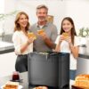 KBS Premium Convection Bread Maker Dual Heater, 17-in-1 Stainless Steel Bread Machine Ceramic Pan, Nut Dispenser,Touch Panel,2lb Loaf 3 Sizes 3 Crust Colors,Gluten-Free,Sourdough,Jam,Yogurt,53 Recipes