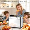 KBS Pro 710W Bread Maker, 2LB 17-in-1 Automatic Bread Machine with Healthy Ceramic Pan, Nut Dispenser, Tempered Glass Touch Panel, Stainless Steel Housing,3 Crust Colors, 15H Timer&Keep-Warm, Recipe KBS Pro 710W Bread Maker, 2LB 17-in-1 Automatic Bread Machine with Healthy Ceramic Pan, Nut Dispenser, Tempered Glass Touch Panel, Stainless Steel Housing,3 Crust Colors, 15H Timer&Keep-Warm, Recipe