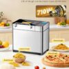 KBS Pro 710W Bread Maker, 2LB 17-in-1 Automatic Bread Machine with Healthy Ceramic Pan, Nut Dispenser, Tempered Glass Touch Panel, Stainless Steel Housing,3 Crust Colors, 15H Timer&Keep-Warm, Recipe KBS Pro 710W Bread Maker, 2LB 17-in-1 Automatic Bread Machine with Healthy Ceramic Pan, Nut Dispenser, Tempered Glass Touch Panel, Stainless Steel Housing,3 Crust Colors, 15H Timer&Keep-Warm, Recipe