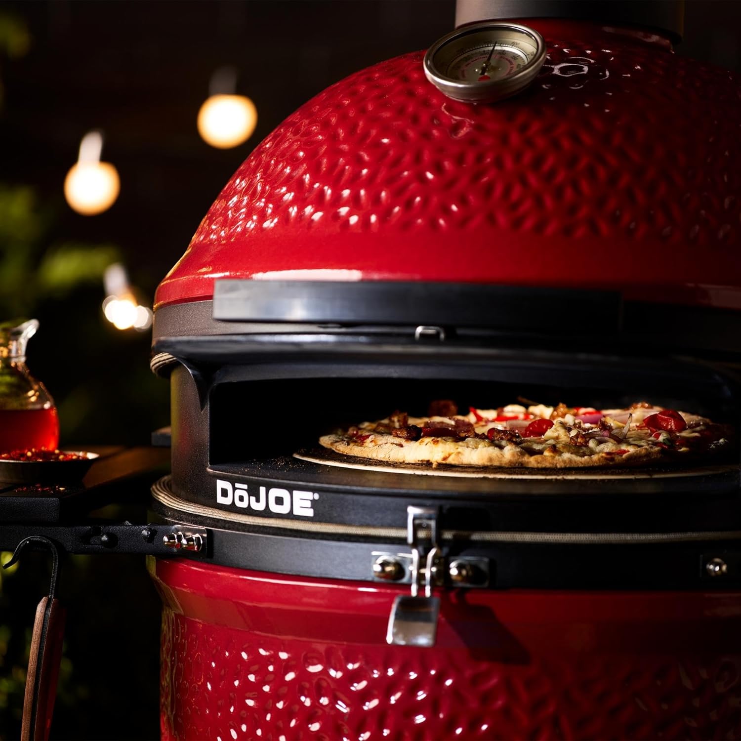 Kamado Joe DōJoe Pizza Oven Kamado Grill Accessory Insert for 18-inch Classic Joe Grills for Brick-Oven Style Food with Ceramic Stone in Black, Model KJ-DJ2 Kamado Joe DōJoe Pizza Oven Kamado Grill Accessory Insert for 18-inch Classic Joe Grills for Brick-Oven Style Food with Ceramic Stone in Black, Model KJ-DJ