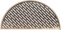 Kamado Joe Half-Moon 304 Stainless Steel Cooking Grate for Fish and Vegetables, Fits Classic Joe 18-inch Charcoal Grill and Smokers in Silver, Model KJ-HSSCGFV
