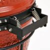 Kamado Joe Joe Jr 13.5-inch Portable Ceramic Charcoal Grill with Grill Stand, Stainless Steel Cooking Grate, Heat Deflectors and Ash Tool in Red, Model KJ13RH Kamado Joe Joe Jr 13.5-inch Portable Ceramic Charcoal Grill with Grill Stand, Stainless Steel Cooking Grate, Heat Deflectors and Ash Tool in Red, Model KJ13RH